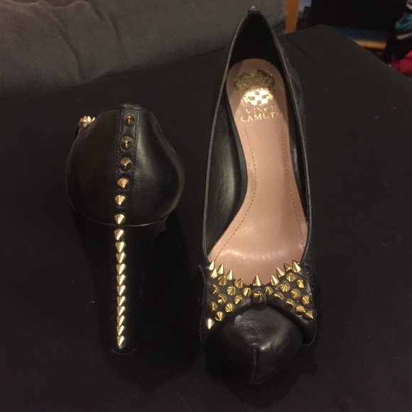 Vince Camuto black studded heels.