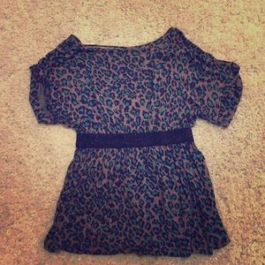 Short sleeve leopard print shirt