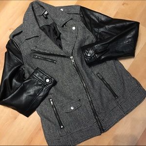 Mixed textures jacket