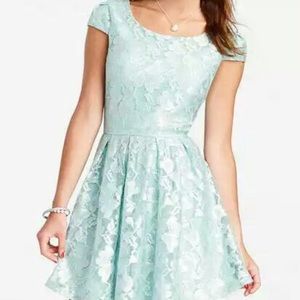 Mint Blue Lace Dress