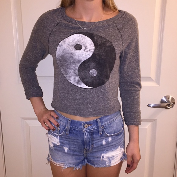 Brandy Melville Tops - Yin Yang Cropped Top