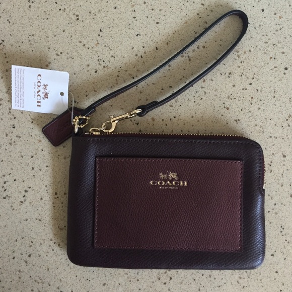 Coach Corner Zip Wristlet Colorblock