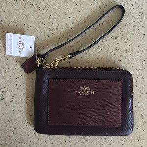 Coach Corner Zip Wristlet Colorblock