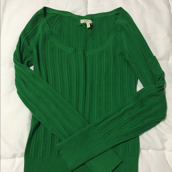 Bright green sweater