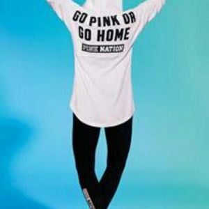Victoria's secret pink varsity crew and leggings.