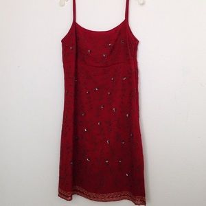 Silk beaded cocktail dress size 11