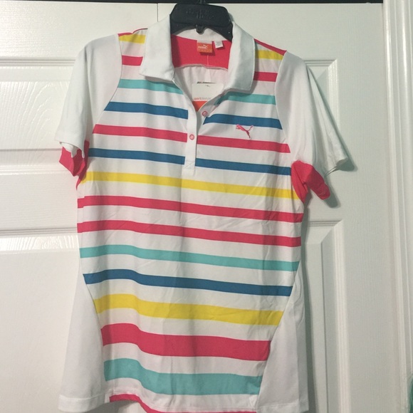 Puma rainbow collard shirt