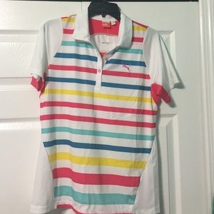 Puma rainbow collard shirt