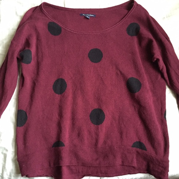 American Eagle Maroon Crew Neck