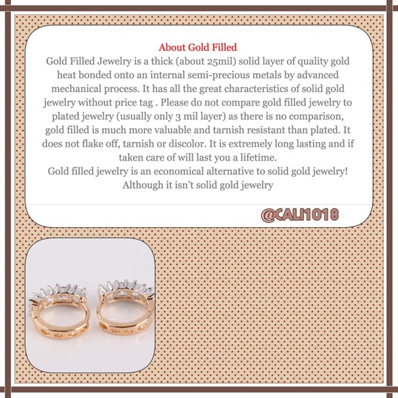 🆕Yellow Gold Filled Swarovski Crystal Earrings - Picture 3 of 4