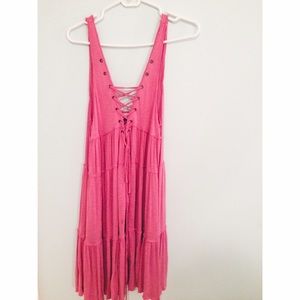 Free People beach -  lace up dress