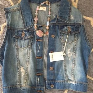 Jean material vest