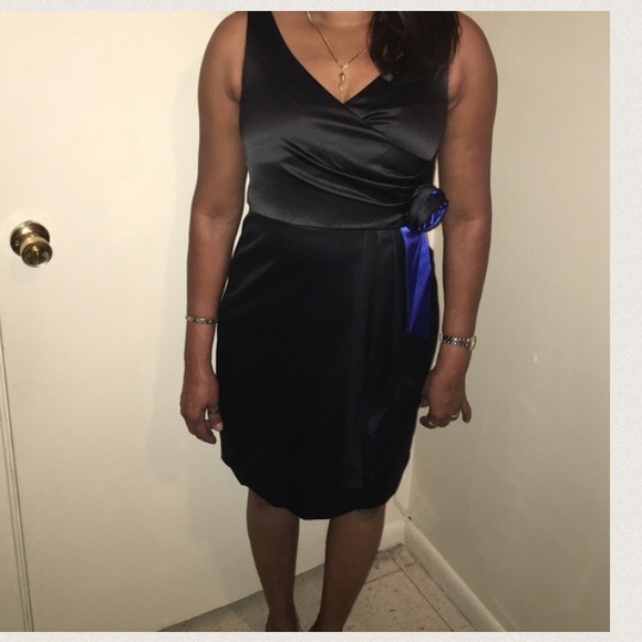 Black silky dress