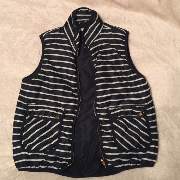 Navy/white stripe vest