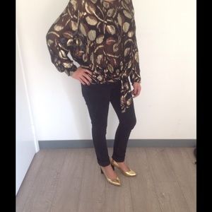 Metallic Slouchy Blouse Metallic Slouchy Blouse