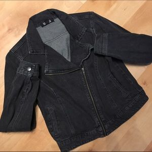 Charcoal gray denim jacket