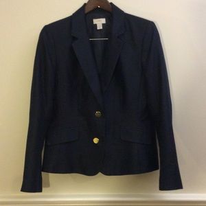 Loft Textured Navy Blazer