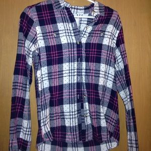 So Flannel White Blue Pink