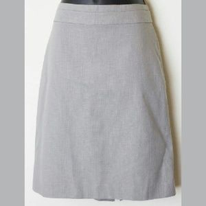 J. Crew Size 6 Solid Gray Straight Skirt