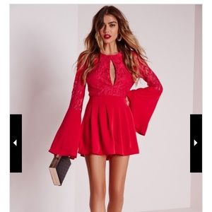 Missguided red romper