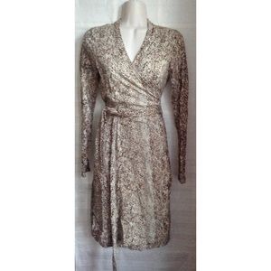 Women's Designer wrap dress animal print Small