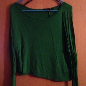 Green flowy forever 21 long sleeve top