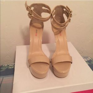 JustFab nude heels