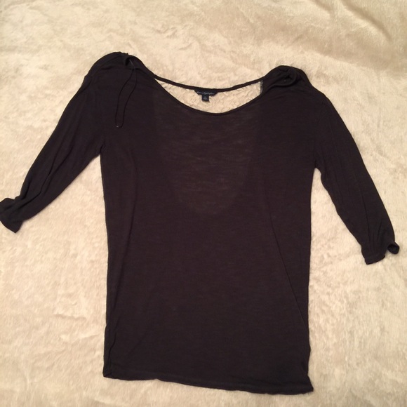 Grey quarter sleeve top