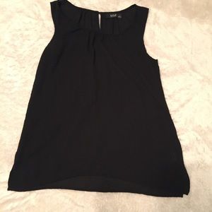 Black polyester tank top