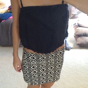 Black boho O'Neill crop top