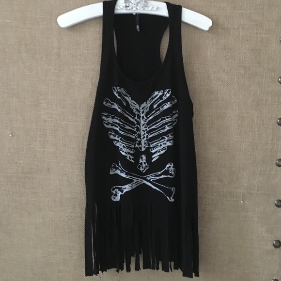 Blank skull tank top