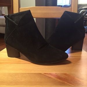 Faux Suede Black Booties