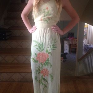 Vintage yellow Asian inspired dress