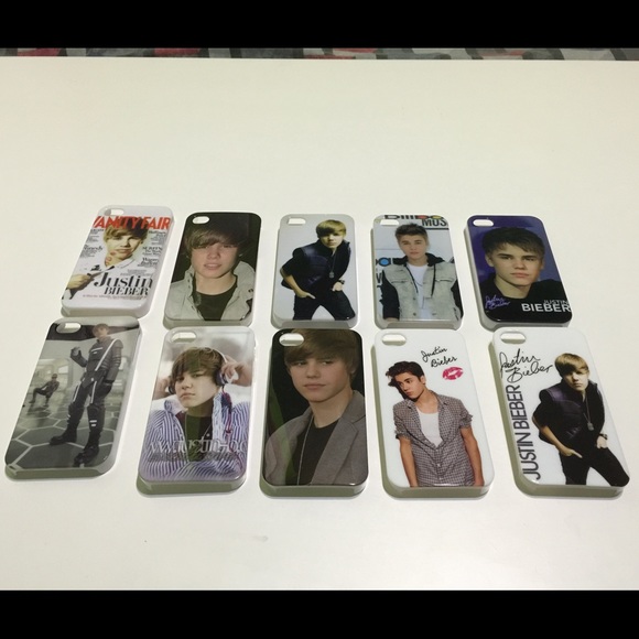 TEN (10) iPhone 4/4S CASES JUSTIN BIEBER NEW