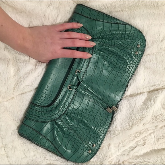 Nine West Handbags - Nine West Large Crocodile Clutch
