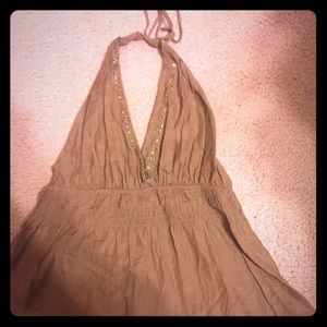 Express brown halter top