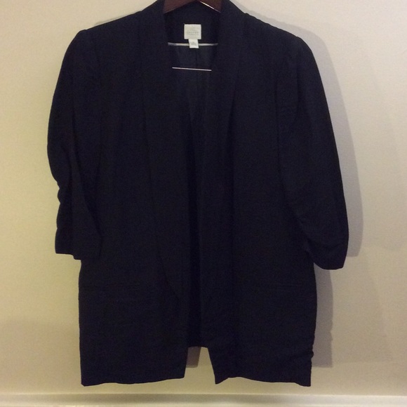 Lauren Conrad 3/4 rouched sleeve blazer