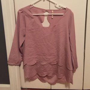 Scalloped top: open back