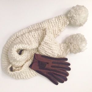 Renée's New York Chunky Knit Pom Scarf