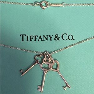 Authentic Tiffany 3 keys necklace