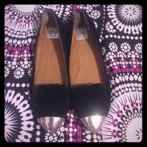 DV Black Larson Cap Toe Flats