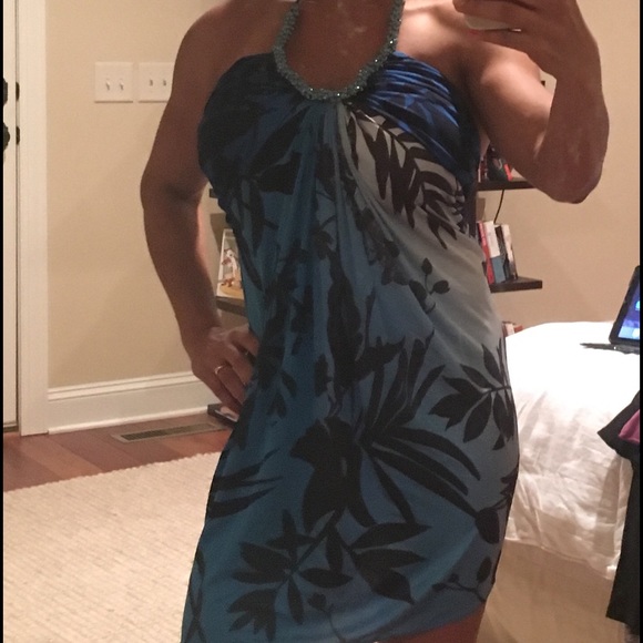 Blue cocktail dress