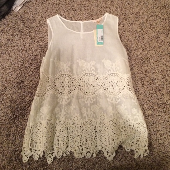 Serra lace detail top