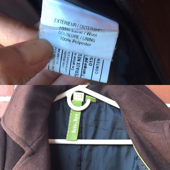 Soia & Kyo Brown 100% Wool Coat - Picture 4 of 4