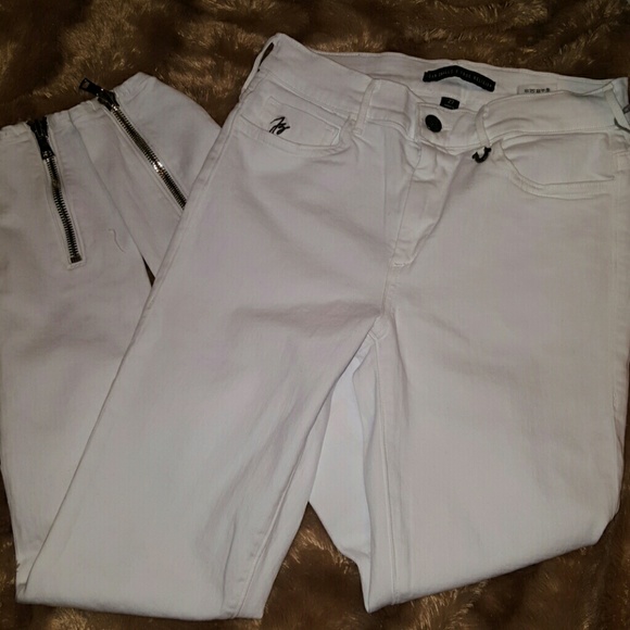 NWT White True Religion Legging W/ Ankle Zipper