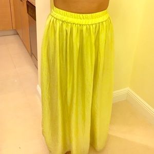 Floor length silk skirt