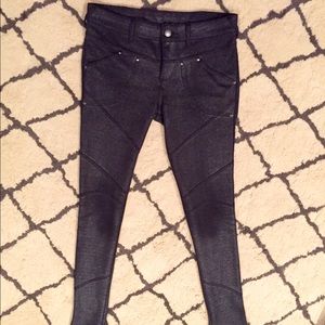 Free People Metallic Moto Pants