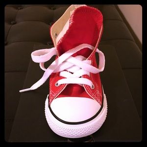 Infant Sz 9 Red Hi Top Converse Sneakers