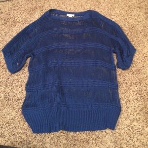 Blue string sweater pullover