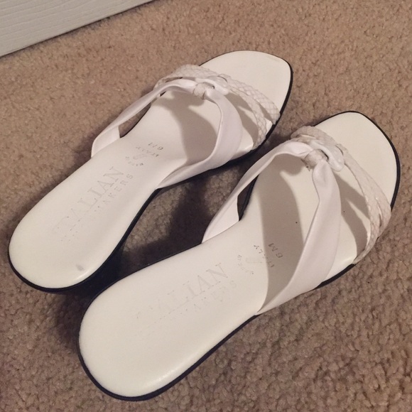 White sandals Italy made